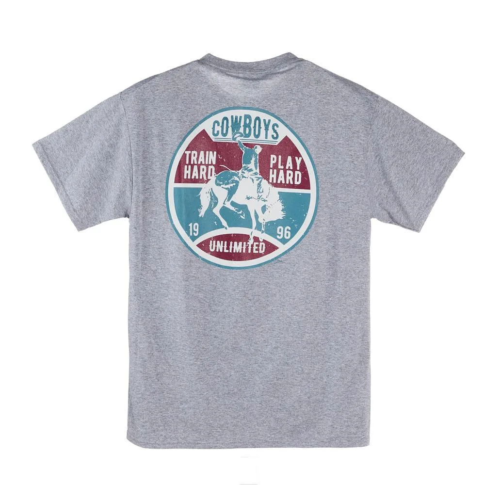Moss Brothers Mens Grey Train Hard Tee