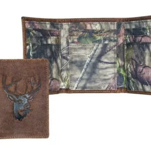 Mossy Oak Deer Embossed Trifold Wallet