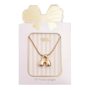 Mud Pie A Initial Necklace