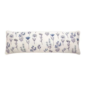 Mud Pie Blue Flower Long Pillow