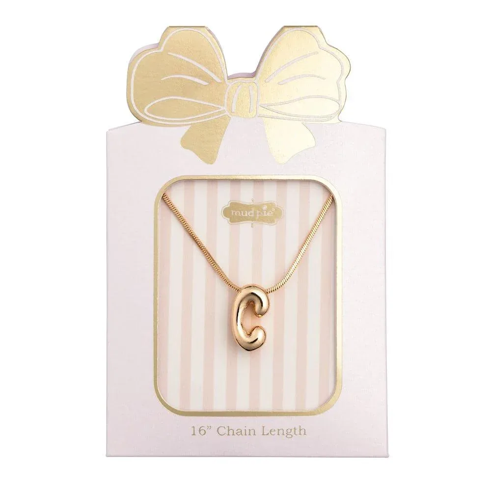Mud Pie C Initial Necklace