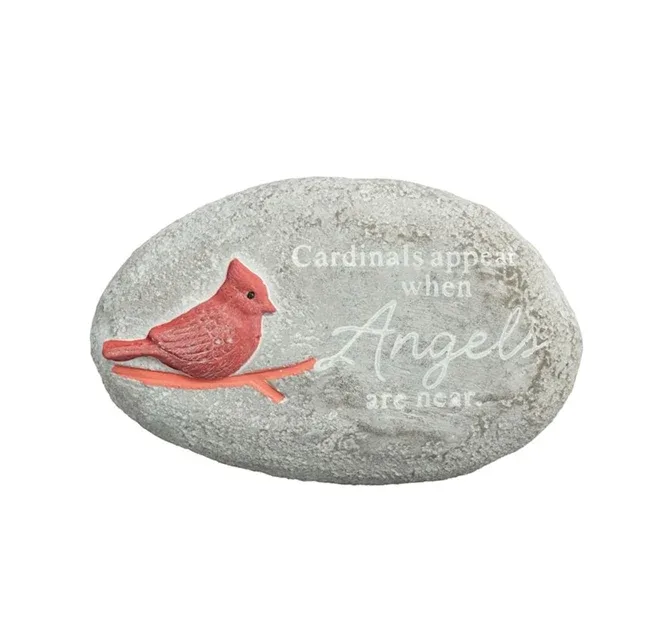 Mud Pie Cardinals Small Garden Rock