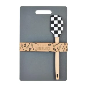 Mud Pie Checkered Cutting Board Set