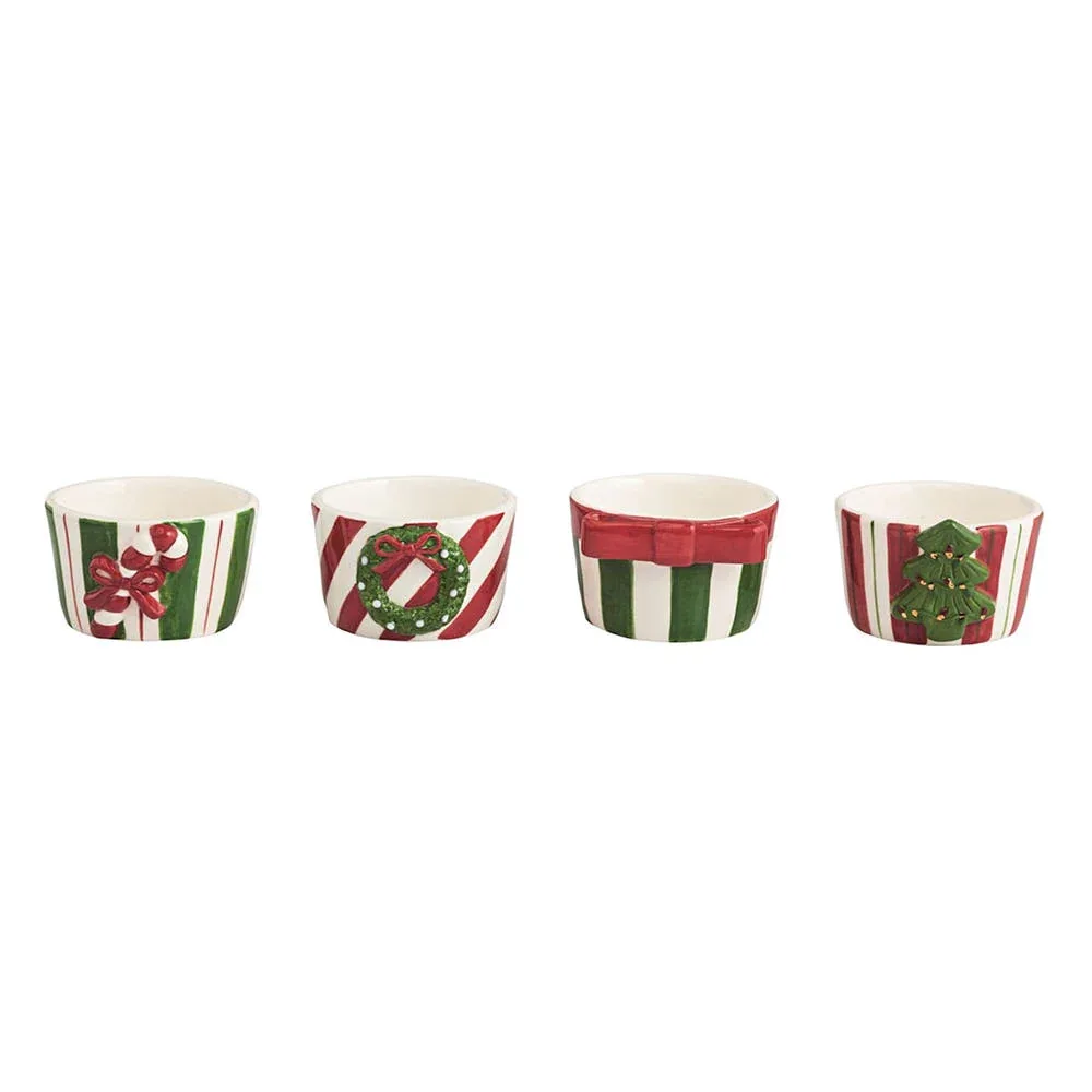 Mud Pie Christmas Wreath Tidbit Bowl - Image 2