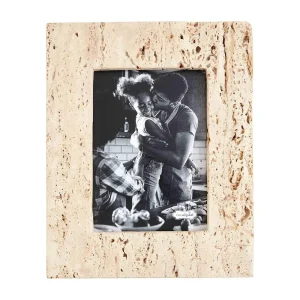 Mud Pie Cream Travertine Large Frame