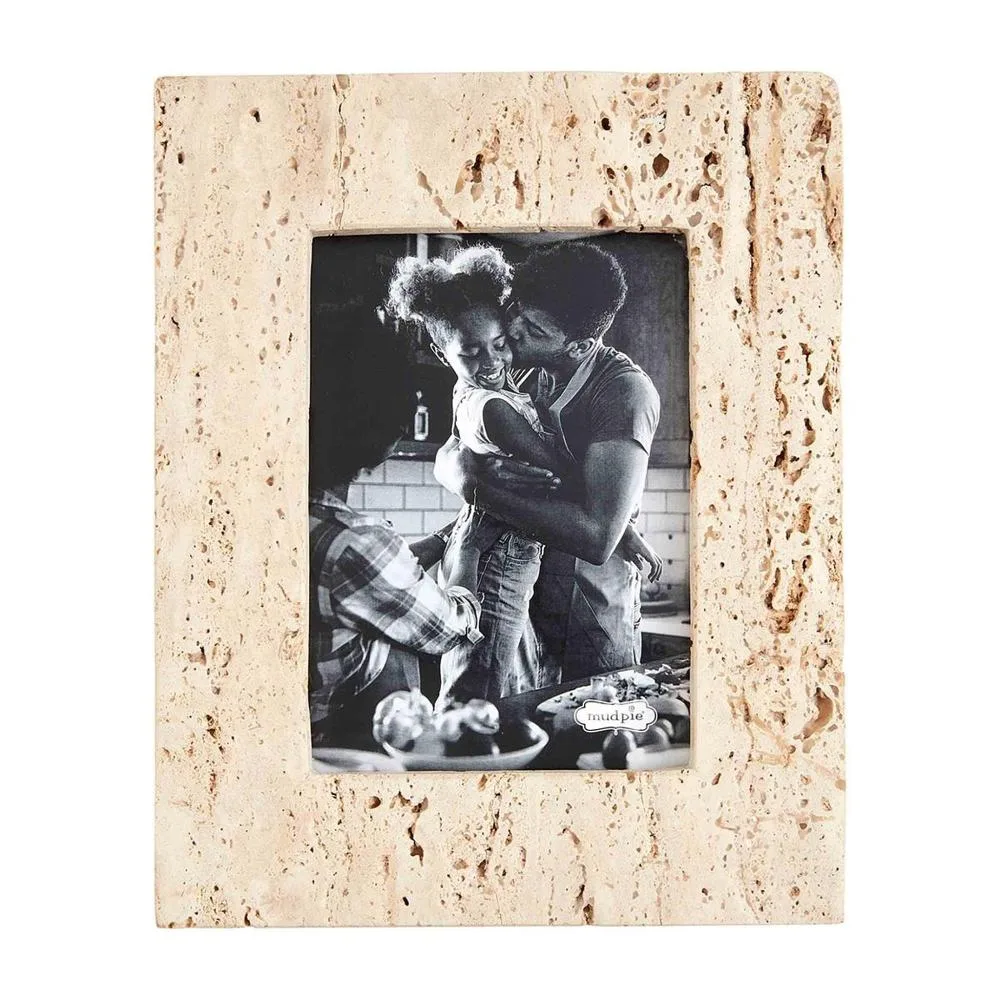 Mud Pie Cream Travertine Large Frame