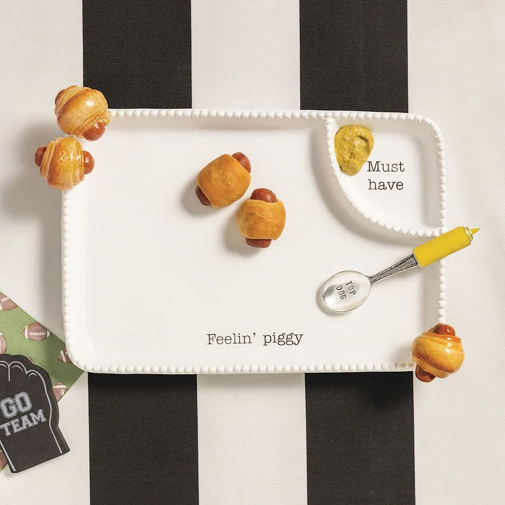 Mud Pie Feelin' Piggy Pigs In Blanket Platter - Image 2