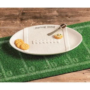 Mud Pie Football Platter Set