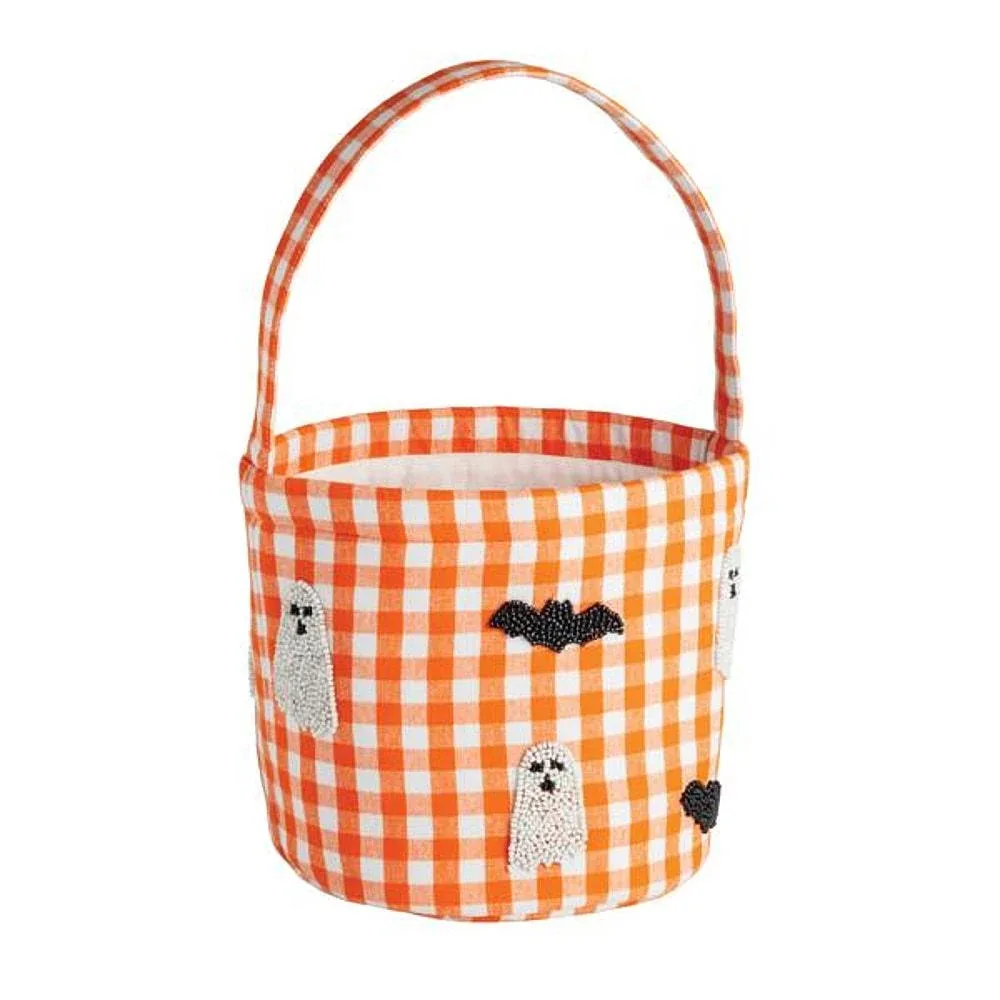 Mud Pie Ghost Beaded Halloween Bucket