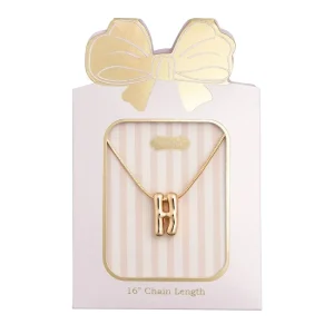 Mud Pie H Initial Necklace