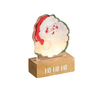 Mud Pie Ho Ho Ho Santa Acrylic Light Up Sitter