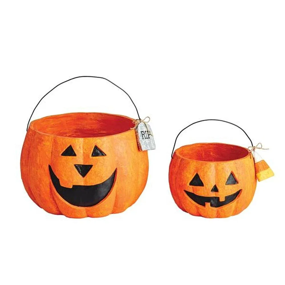 Mud Pie Jack O Lantern Treat Bucket Set