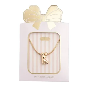 Mud Pie K Initial Necklace
