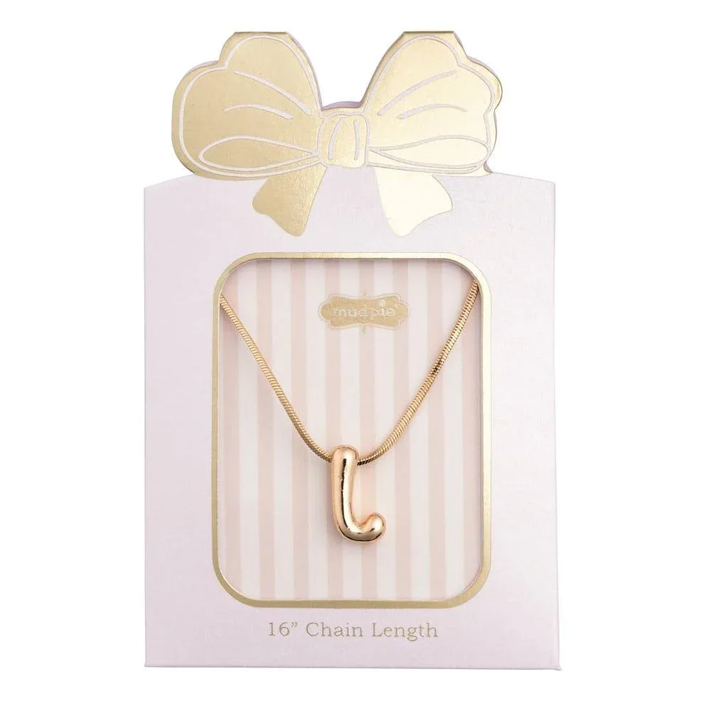 Mud Pie L Initial Necklace