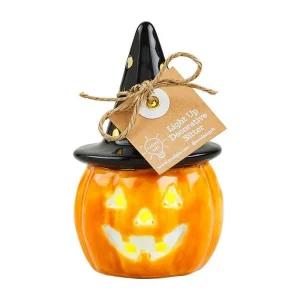 Mud Pie Light Up Witch Jack O Lantern Sitter
