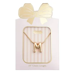Mud Pie M Initial Necklace