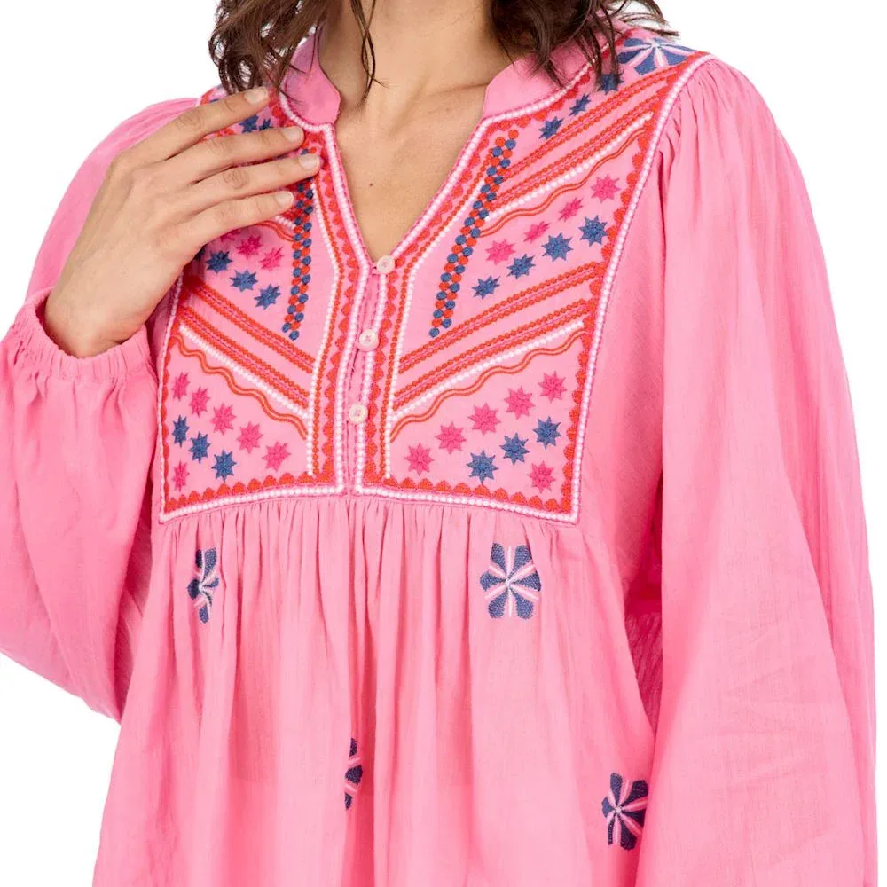 Mud Pie Margeaux Pink Embellished Top - Image 2