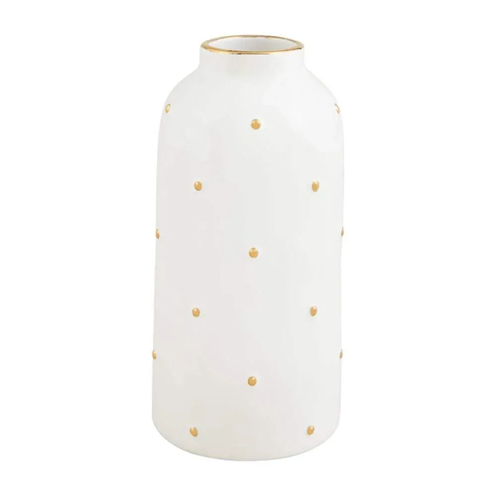 Mud Pie Medium Gold Ceramic Vase