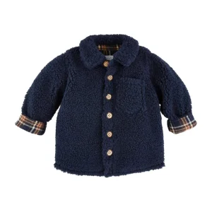 Mud Pie Navy Sherpa Shacket