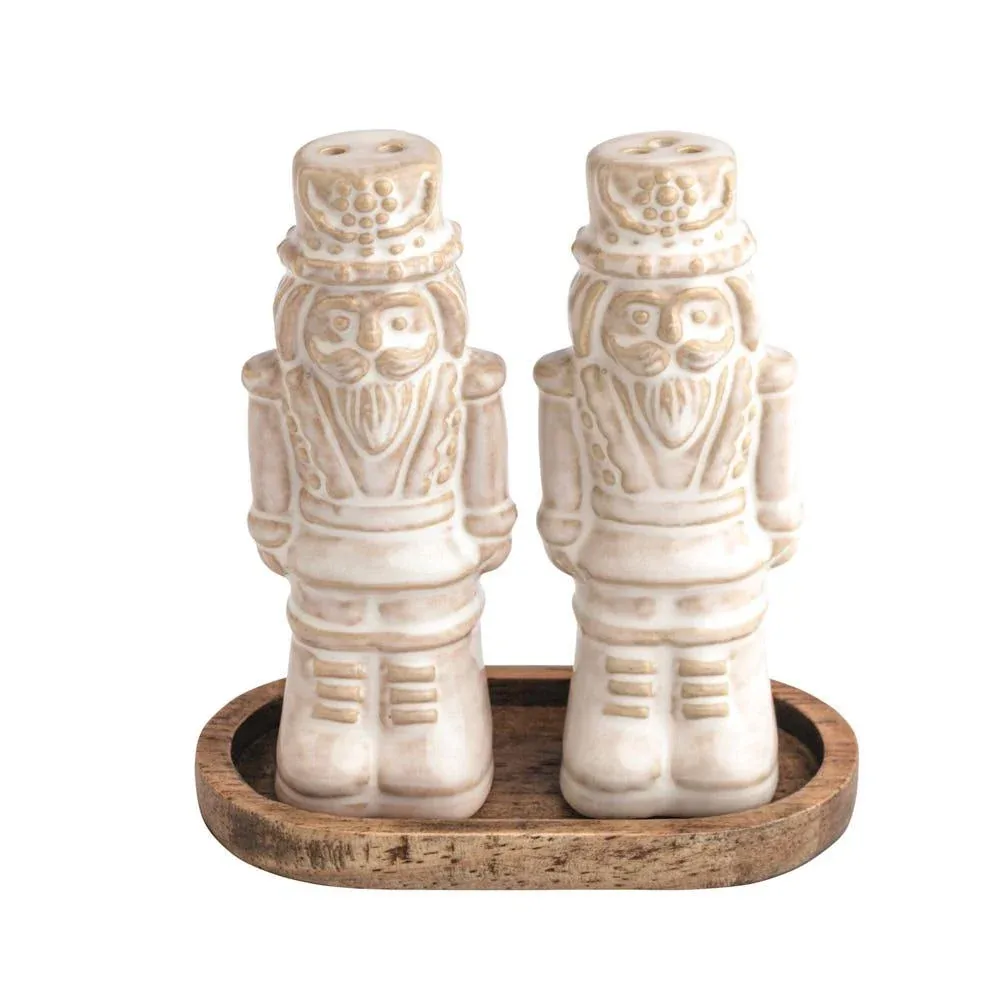 Mud Pie Nutcracker Salt and Pepper Set