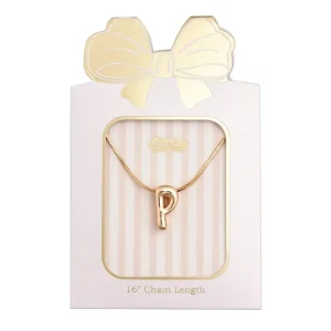 Mud Pie P Initial Necklace