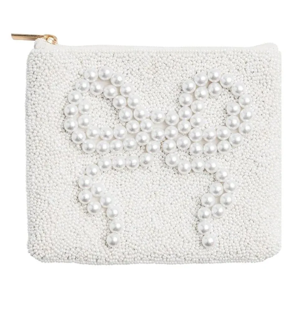 Mud Pie Pearl Beaded Bow Case