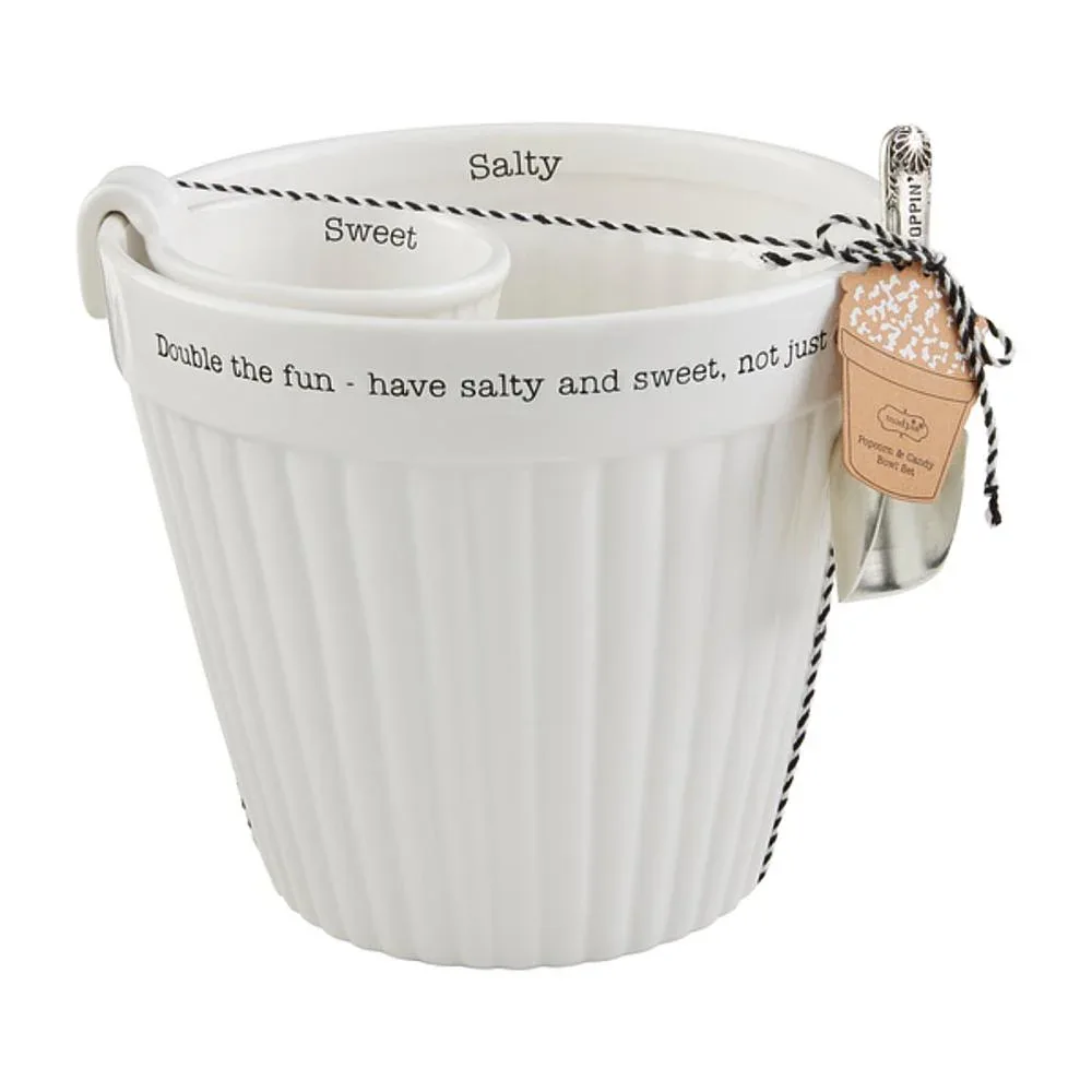 Mud Pie Popcorn and Candy Bowl Set