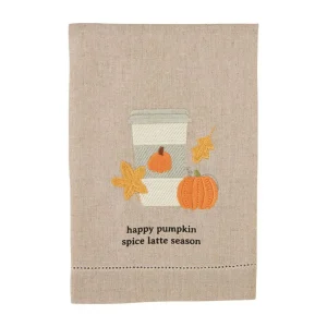 Mud Pie Pumpkin Spice Hem Stitch Towel