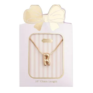 Mud Pie R Initial Necklace
