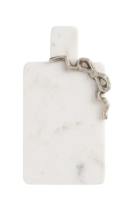 Mud Pie Rectangle Mini Bow Marble Board