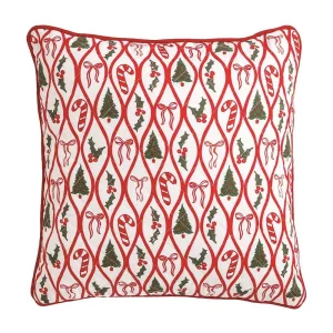 Mud Pie Reversible Lattice Quilted Pillow