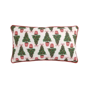 Mud Pie Reversible Tree Quilted Pillow