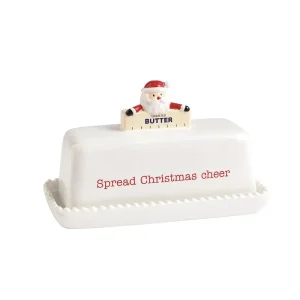 Mud Pie Santa Butter Dish