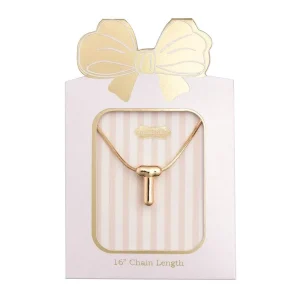 Mud Pie T Initial Necklace