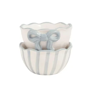Mud Pie Toule White/Bow Ramekins