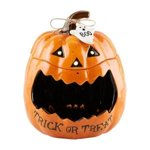 Mud Pie Trick Or Treat Jack O Lantern Container