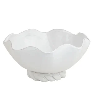 Mud Pie Twisted Base Ceramic Bowl