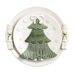 Mud Pie White Christmas Platter Set