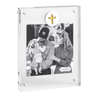 Mud Pie White Cross Frame