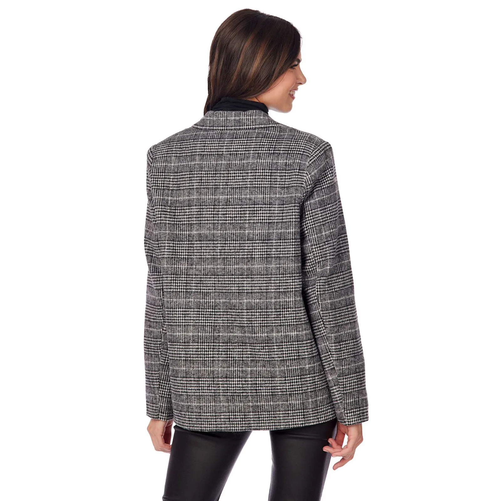 Mud Pie Women's Black Houndstooth Bynes Blazer - Image 2