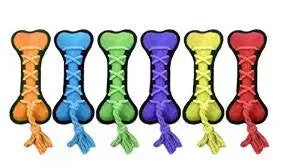 Multipet Cross-Ropes Bone (Assorted Colors) 11.5" {L+1x} 843220