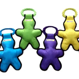 Multipet Cross Ropes Dog Toy Tug O Man Assorted 14 in
