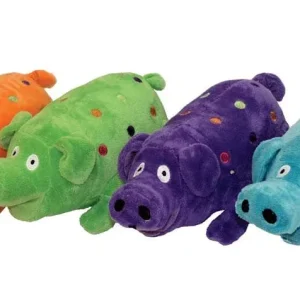 Multipet Globlets Plush Dog Toy Pig Assorted 9 in
