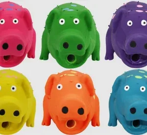 Multipet Pigs That Oink Dog Toy Assorted 9 In