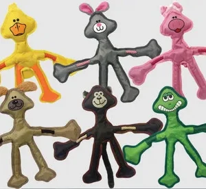 Multipet Skele-Ropes Dog Toy Frog Assorted 15 In