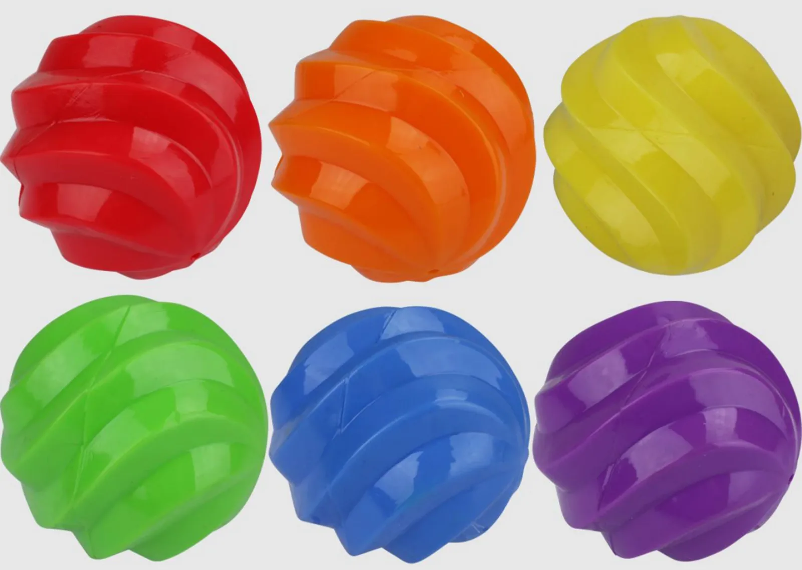 Multipet Spiral Balls Ball(Assorted), 4 in