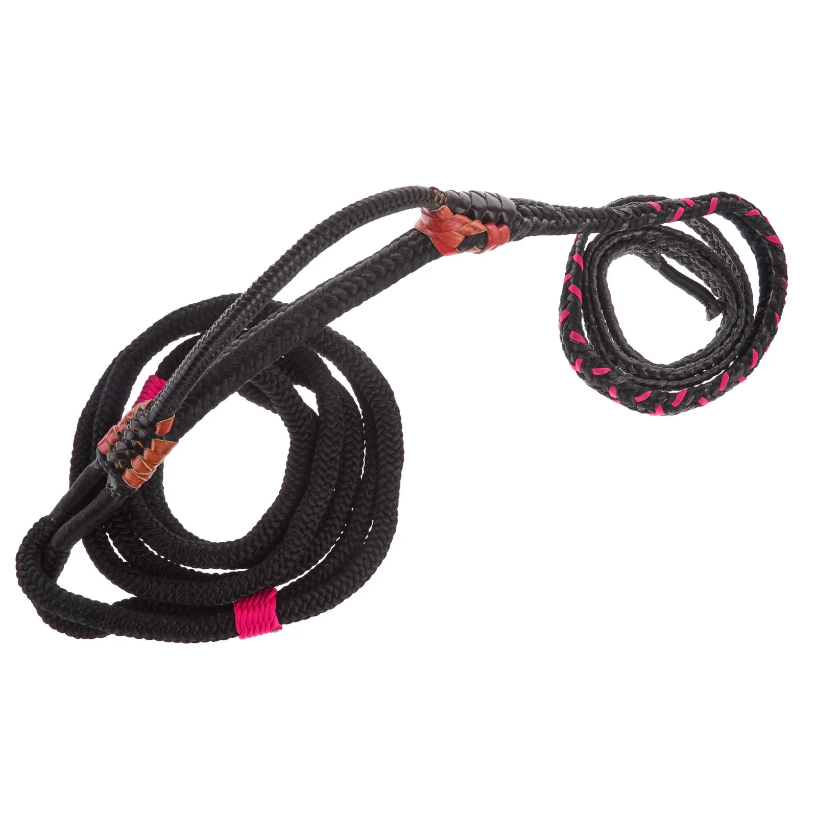 Mx Bull Ropes Brazilian Left Handed 5/8in. Double Braid Black and Pink Junior Bull Rope - Image 2