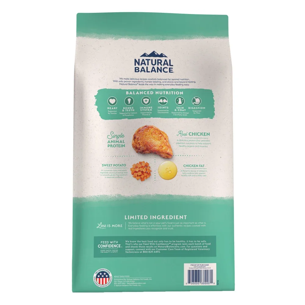 Natural Balance L.I.D. Limited Ingredient Diets Adult Grain Free Sweet Potato & Chicken Dry Dog Food - Image 2