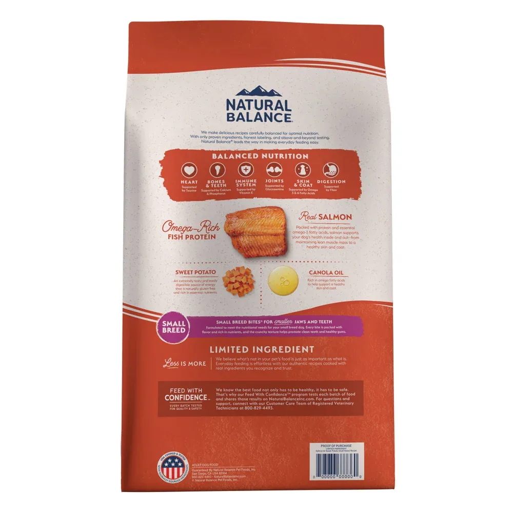 Natural Balance L.I.D. Limited Ingredient Diets Adult Maintenance Sweet Potato and Fish Small Breed Bites Dry Dog Food - Image 2