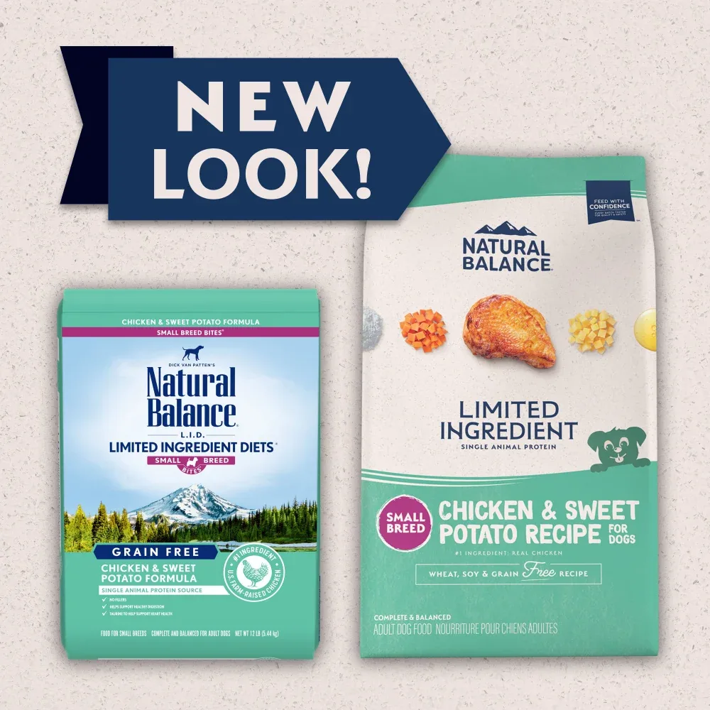 Natural Balance L.I.D. Limited Ingredient Diets Grain Free Adult Sweet Potato & Chicken Small Breed Bites Dry Dog Food - Image 2